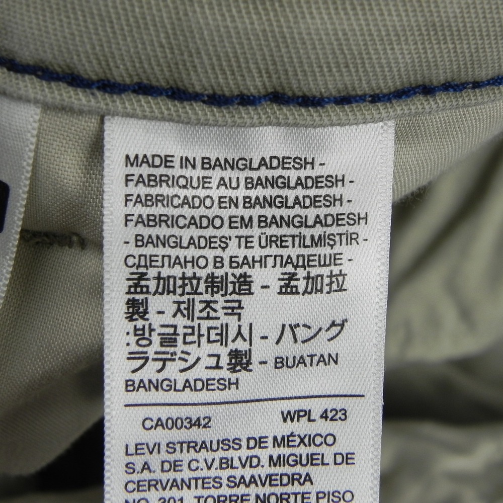 Levis XX Chino Standard Taper Pants Mens 33x27 Tan Khaki Stretch Cotton Twill - Picture 5 of 12